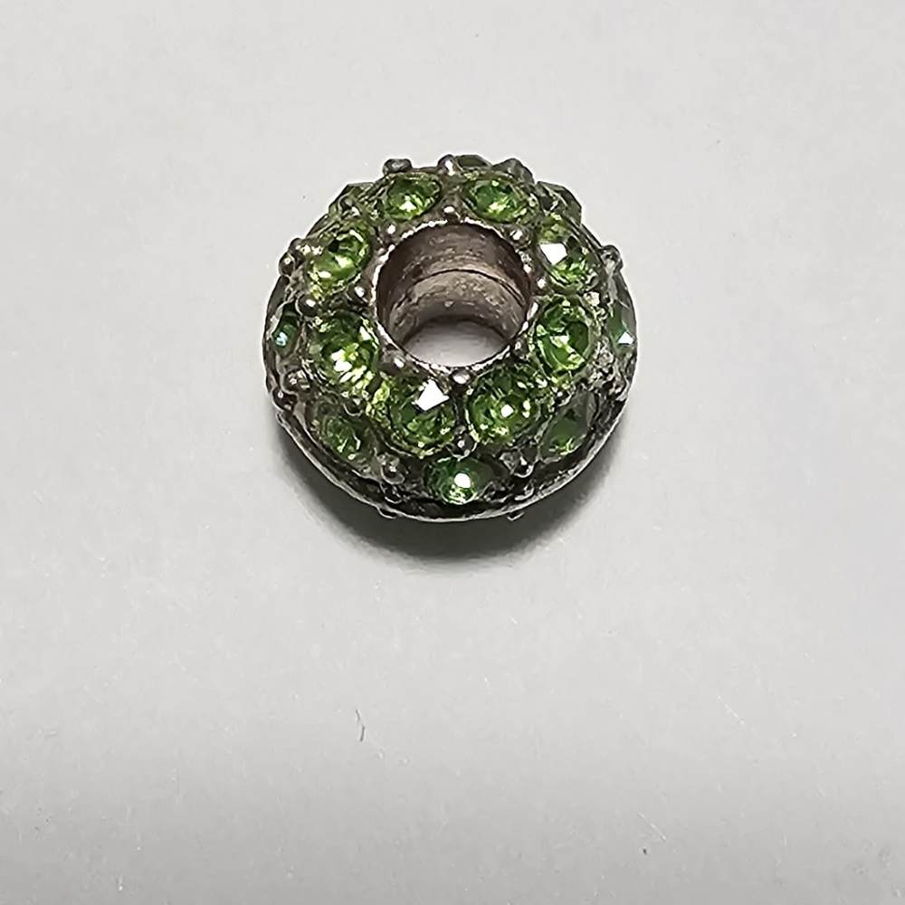 Elegant Green Gemstone Bead Charm Pandora-like